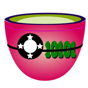 Illustrazione vettoriale di sfumature di rosa tazza