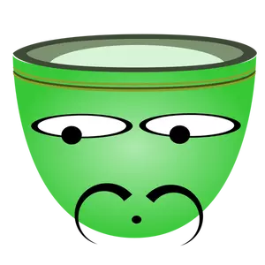 Grafika wektorowa smutny Hiszpan zielony Cup