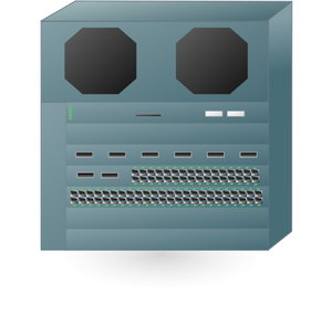 Large networking hub center vector image