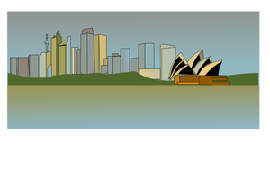 Sydney Skyline vektör görüntü
