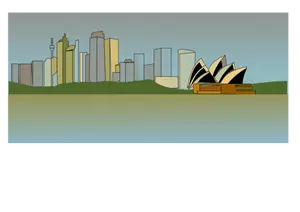 Grafika wektorowa panoramę Sydney