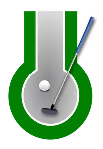 Mini golfe sinal vector imagem