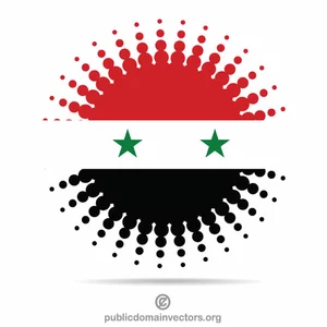 Efeito do halftone da bandeira síria