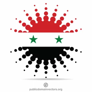Syrisk flagg halvtone design