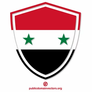 Syrian flag heraldic shield