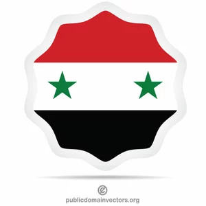 Etiqueta síria da bandeira