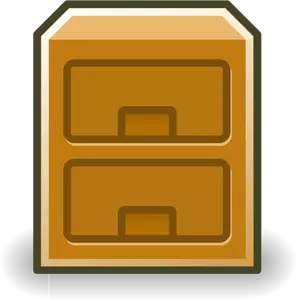 ClipArt vettoriali di marrone file cabinet