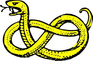 Sarı yılan vektör küçük resim