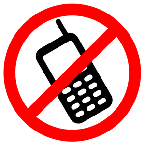 Geen mobiele telefoons toegestaan vector pictogram