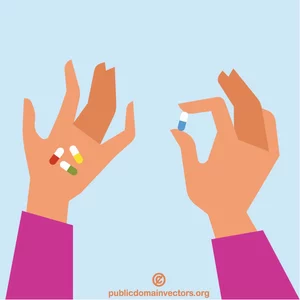 Person taking pills