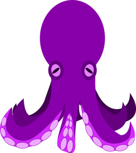 Cartoon octopus vectorillustratie