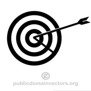 Arrow in the target vector clip art