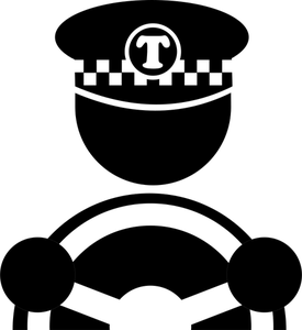 Taxichauffeur vector afbeelding