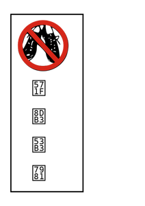 No shoes sign in Japanese vector image