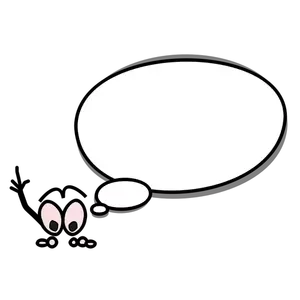 Speech bubble pointing up vector drawing
