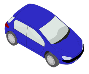 Peugeot 206 azul vector