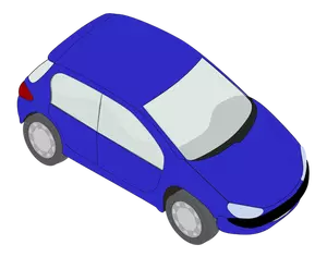 Peugeot 206 biru vektor