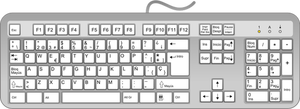 Spanish keyboard vector graphics