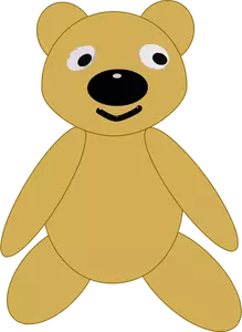 Vektor-Cliparts von einfache Braune Teddybär