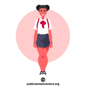 Teenage schoolgirl in uniform