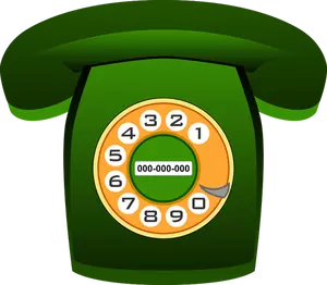 Gröna klassiska telefonen vektorbild