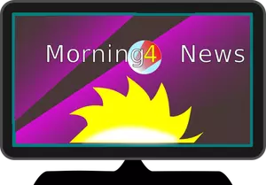 TV-beeld in de vector ochtend nieuws