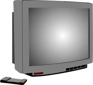 Ilustración vectorial de plata televisor