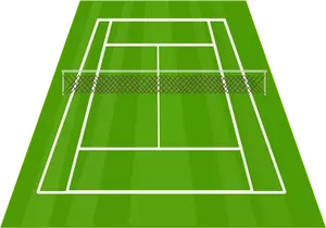 Rumput Tenis Lapangan vektor ilustrasi