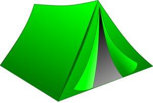 Disegno vettoriale di tenda verde