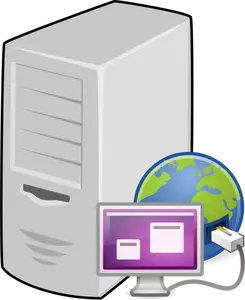 Image clipart vectoriel serveur Terminal server