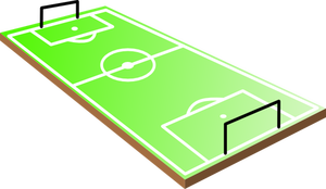 3D Fußball-Feld-Vektor-Bild