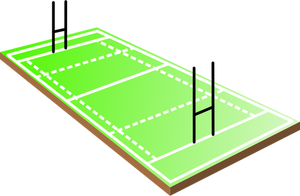 Rugby field vector illustration