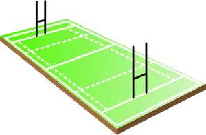 Rugby lapangan vektor ilustrasi