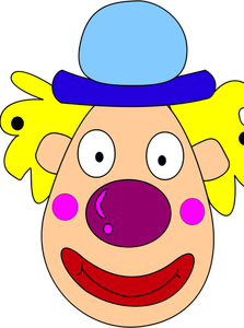 Vector clip art of clown head
