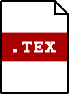 Grafica vettoriale di icona computer di tipo Tex file
