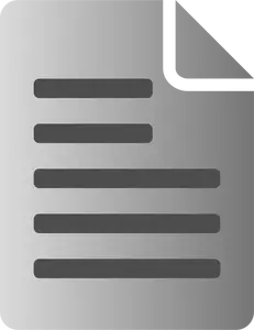 Graustufen Text Datei Symbol Vektor-ClipArt
