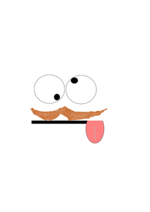 Goofy face vector sketch
