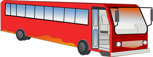 Bus with open front door vector image