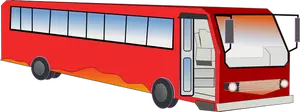 Autobus s otevřenou přední dveře vektorový obrázek