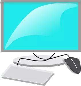 Mac como computador configuração vector imagem