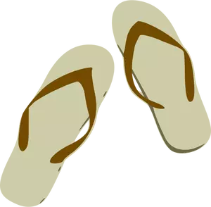 Illustrazione vettoriale di marrone flip flops