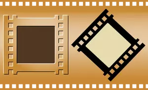 Three film strips vector image