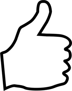 Thumb up symbol with right hand
