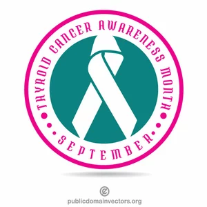 Thyroid cancer ribbon sticker