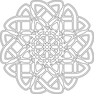 Vector graphics van zwartwit doolhof bloem