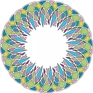 Vector illustraties van pastel gekleurde ring