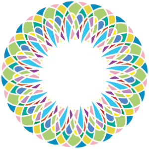 Ilustraţie vectorială inelului colorate pastel fără negru