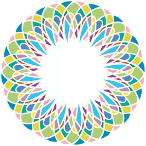 Illustration vectorielle de pastel anneau coloré sans noir