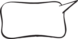 Vector image of thick border rectangular caption bubble for a comic