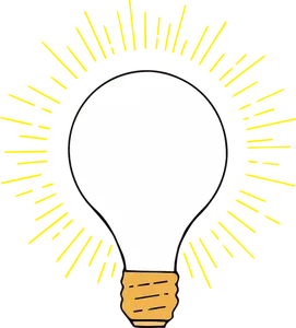 Bombilla de luz o un símbolo de la idea